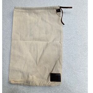 Hide and Drink dust Pouch Bag Natural Linen Hand made-Leather Drawstring-14 x 9"